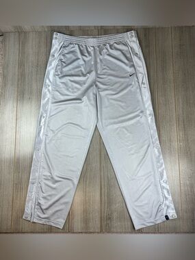 Y2K Nike Breakaway Pants MENS XXL 2XL 42 Basketball Shiny Silver *Read